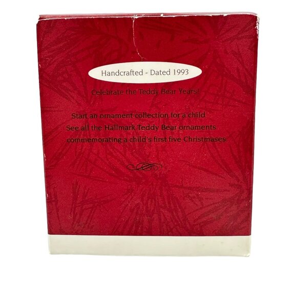 Hallmark Keepsake Ornament Childs Fifth Christmas 1993 Teddy Bear Age Collection - Picture 7 of 8